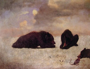  bär - Grizzlybär luminism landsacpes Albert Bier